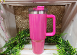 2427 Fairy Dust 40 oz. Tumbler in HOT Pink, Mint and Cream