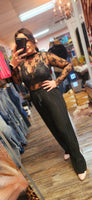 2346 Black Lace Layering Top