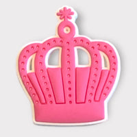 Pink Queen Crown Croc Charm