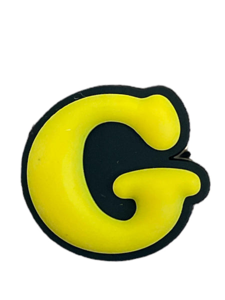 Yellow Letter Croc Charm