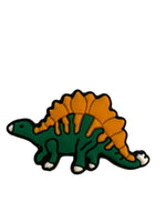 Orange and Green Stegosaurus Croc Charm