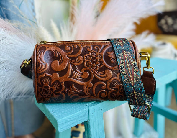 2525 tooled leather purse