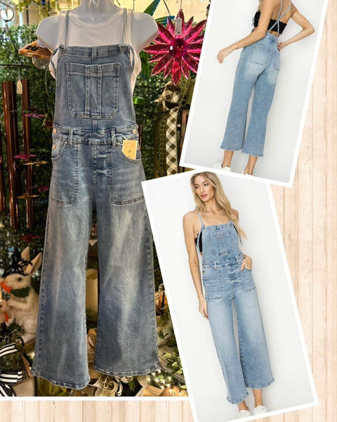 2557 Cropped Straight Overalls