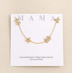 2222 - Gold Diamond Mama Necklace