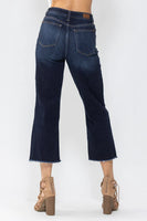 1972 Judy Blue Wide Leg High Waist Cropped Jeans