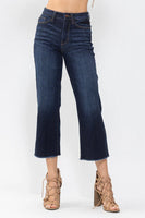 1972 Judy Blue Wide Leg High Waist Cropped Jeans
