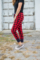 Buffalo Plaid and Polka Joggers- Now available in Kids!