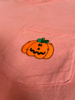 PATCHED Silly Jack-O-lantern Pocket tee